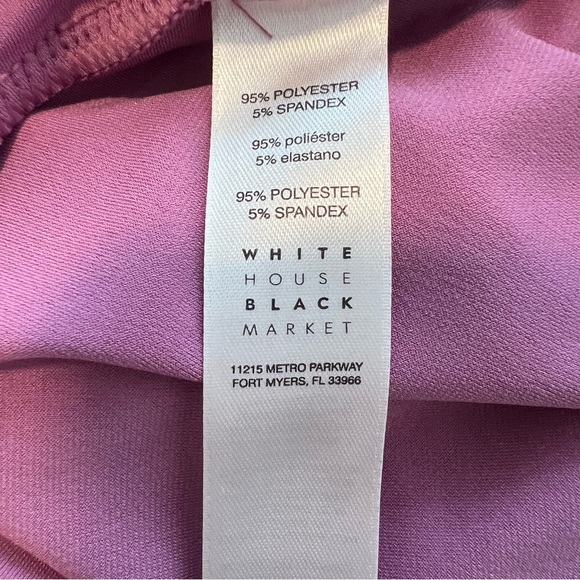 White House Black Market Floral Midi Dress - Black and Pink - Picture 11 of 13